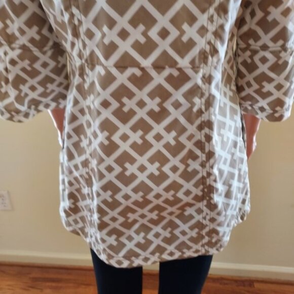 Oh Gussie Lattice Print Bell Sleeve Jacket RETRO BOHO TRENDY DESIGNER Size S NEW - Picture 8 of 10